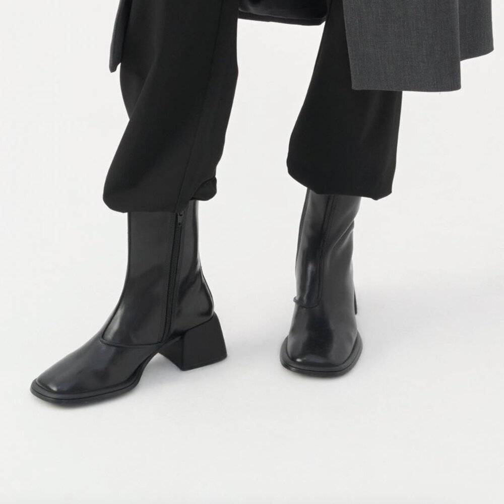 Vagabond Ansie Square Toe Ankle Boots, Black, Size EU 39, US 8.5